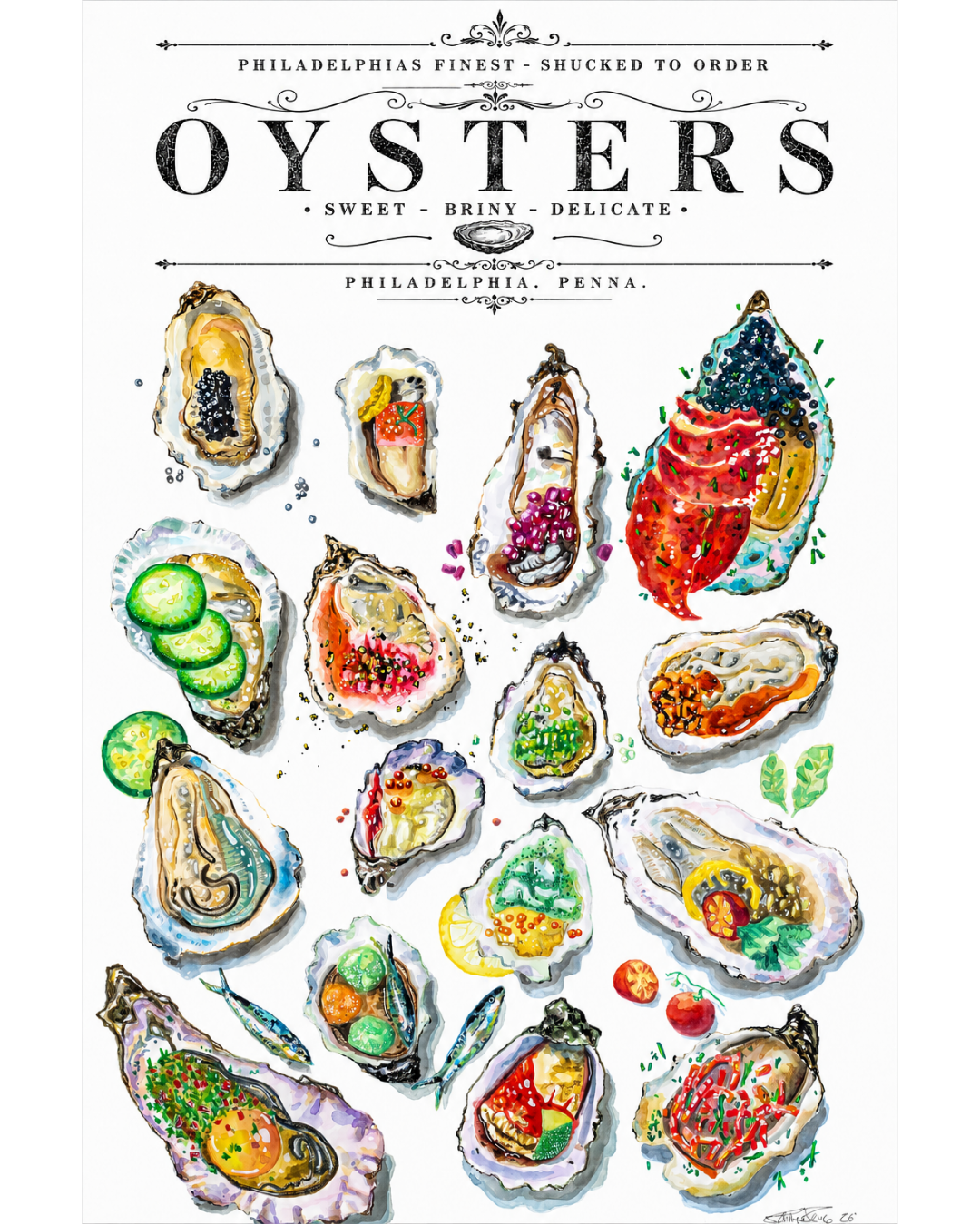 Philadelphias Finest Oyster Print